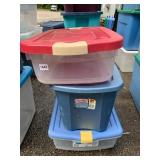 STERILITE AND SNAPWARE PLASTIC STORAGE BINS,