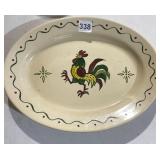 METLOX POPPYTRAIL OVAL SERVING PLATTER, CREAM