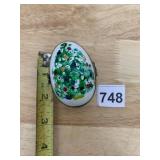MARIEWARE PORCELAIN TRINKET BOX, EGG SHAPE,