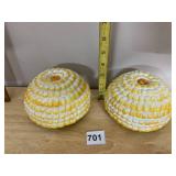 MAIOLICA STYLE COVERED DISHES, CORN KERNEL