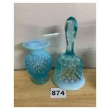ASSORTED HOBNAIL GLASS, INCLUDES BLUE OPALESCENT