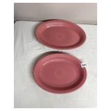 FIESTA OVAL PLATTERS, ROSE GLAZE
