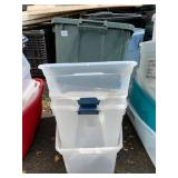 ASSORTED STORAGE CONTAINERS, INCLUDES RECYCLING