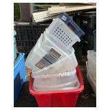 ASSORTED STORAGE CONTAINERS, INCLUDES STERILITE,