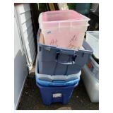 ASSORTED STORAGE BINS, INCLUDES HDX, PLASTIC