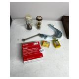 ASSORTED HARDWARE LOT, INCLUDES 3M SPLICING TAPE,