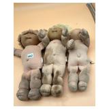 CABBAGE PATCH KIDS DOLLS, SOFT BODY, YARN HAIR,