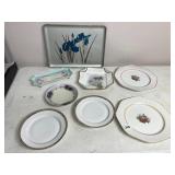 ASSORTED DECORATIVE PLATES AND TRAY, INCLUDES