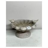 STYLE SELECTIONS BIRD BATH, SCALLOPED BOWL, DUAL