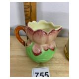 SHORTER & SON LTD ENGLAND CREAMER, HAND PAINTED,