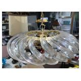 MCM STYLE PENDANT LIGHT, BRASS FINISH, SPIRAL