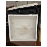 RECESSED LIGHT FIXTURE, WHITE METAL HOUSING,