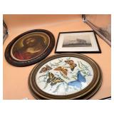 ASSORTED FRAMED ART, INCLUDES OVAL PORTRAIT OF
