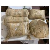 ASSORTED DECORATIVE THROW PILLOWS, FLORAL