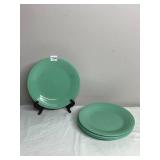 FIESTA DINNER PLATES, LIGHT GREEN
