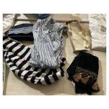 ASSORTED TEXTILES, INCLUDES STRIPED FABRIC,