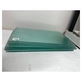 ASSORTED GLASS SHELVES, FROSTED FINISH,
