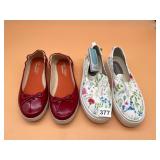 TOMMY BAHAMA RELA-OLOGY RED BALLET FLATS,