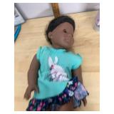 AMERICAN GIRL STYLE DOLL, DARK SKIN TONE, WEARING