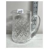 WATERFORD CRYSTAL PITCHER, DIAMOND CUT PATTERN,