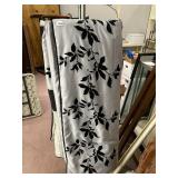 DECORATIVE BED COMFORTER, GREY AND BLACK FLORAL