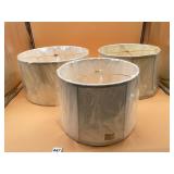 DRUM LAMP SHADES, FABRIC CONSTRUCTION, BRASS