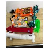 ASSORTED DOG TOYS, INCLUDES MULTIPET HALLOWEEN
