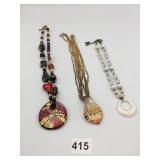 ASSORTED ART GLASS NECKLACES, INCLUDES MURANO