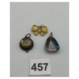 ASSORTED PENDANTS, INCLUDES BUTTERFLY CRYSTAL,