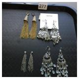 ASSORTED EARRINGS, INCLUDES ALFANI MESH DANGLE