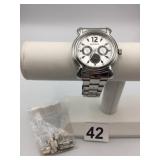 DUFONTE WRISTWATCH, STAINLESS STEEL CASE AND LINK
