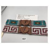 ASSORTED ELASTICATED BEADED BELTS, GREEK KEY AND