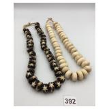ASSORTED BEAD STRANDS, INCLUDES BONE BEADS,