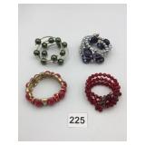ASSORTED COSTUME BRACELETS, INCLUDES SPIRAL WRAP