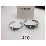 NATIVE AMERICAN STYLE CUFF BRACELETS, STERLING