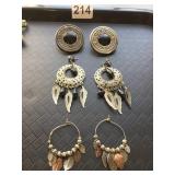 ASSORTED EARRINGS, INCLUDES CLIP-ON AND PIERCED