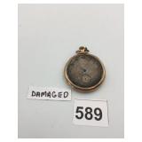 ELGIN POCKET WATCH, GOLD-TONE CASE, OPEN FACE,