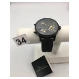 MARC ANTHONY WATCH, BLACK ION-PLATED STAINLESS