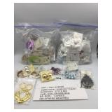 ASSORTED FASHION EARRINGS, INCLUDES HOOPS,