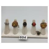 ASSORTED FASHION RINGS, INCLUDES CROWN DESIGN,
