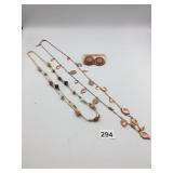 ASSORTED JEWELRY INCLUDES THE ICING COPPER-TONE