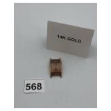 BULOVA WATCH CASE, 14K GOLD, RECTANGULAR,