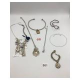 ASSORTED COSTUME JEWELRY, INCLUDES NAUTICAL CHARM