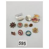 ASSORTED ENAMEL PINS, INCLUDES SPORTS, FRATERNAL,