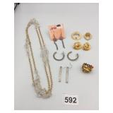 ASSORTED COSTUME JEWELRY, INCLUDES GOLD-TONE