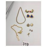 ASSORTED COSTUME JEWELRY, INCLUDES GOLD-TONE