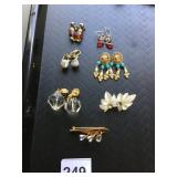BEAUJEWELS CLIP-ON EARRINGS, EMERALD-TONE CRYSTAL