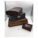 ASSORTED JEWELRY STORAGE BOXES, INCLUDES
