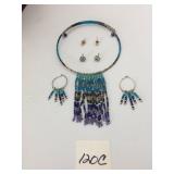 ASSORTED COSTUME JEWELRY, INCLUDES BSK FEATHER
