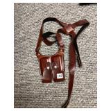 GOULD & GOODRICH SHOULDER HOLSTER, LEATHER, DUAL